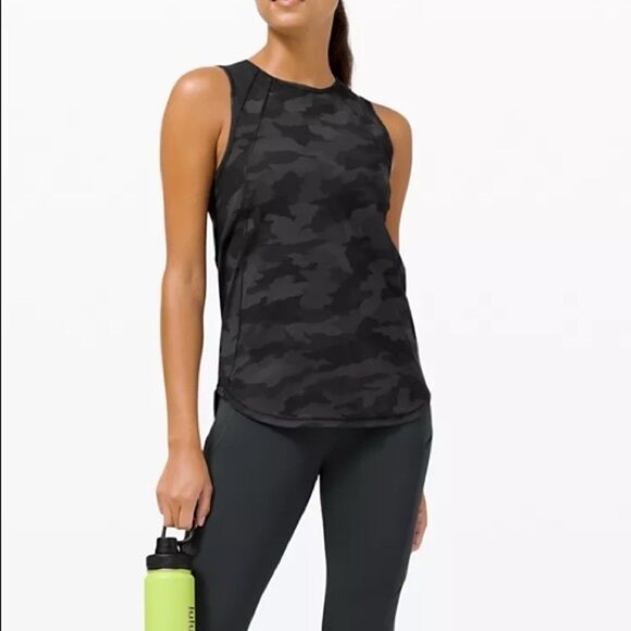 Lululemon Sculpt Tank Sequoia Camo Print Deep Coal Black No Size Tag SMALL‎ - Picture 1 of 12